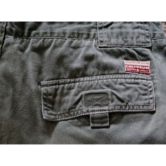 Coliseum Men's Shorts Size 36 Cargo Green Active Outdoor Pockets Cotton - Picture 12 of 14